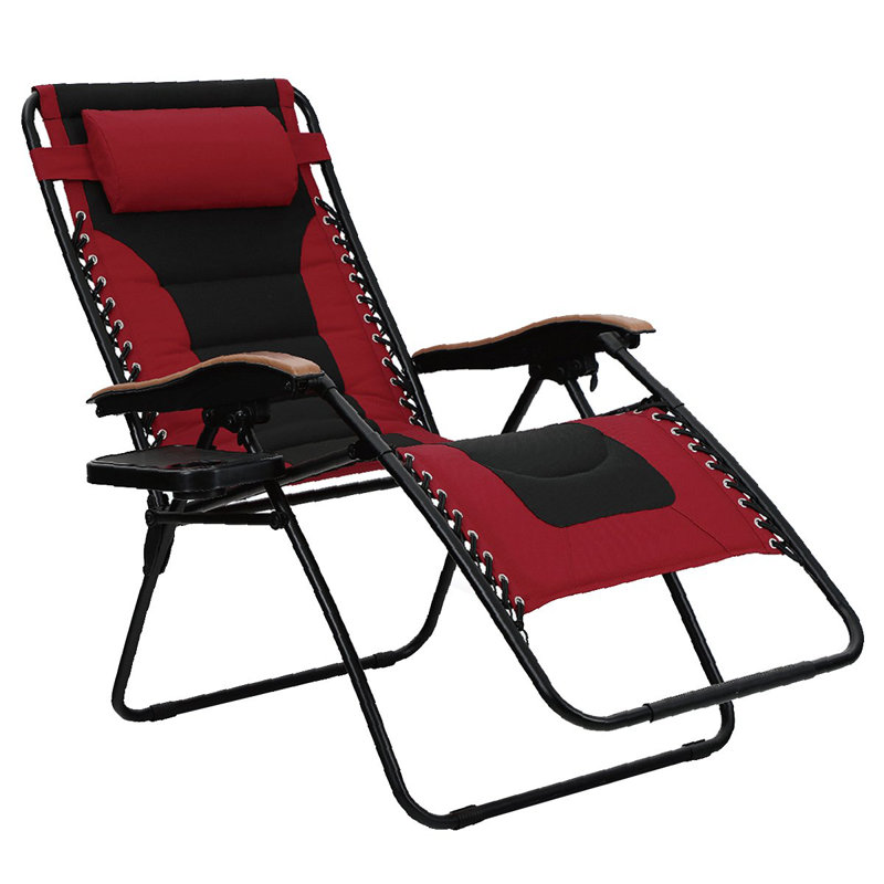 PHI VILLA Oversized Padded Reclining Zero Gravity Chair with Cushion